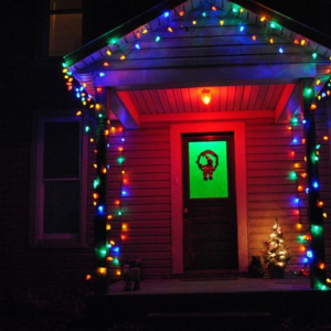 LED Ziemassvētku virtene, lāstekas 5*0.7m 216leds Multicolor