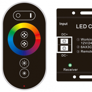 LED lentes (RGB) kontrolieris ar pulti