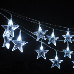 LED Ziemassvētku virtene -aizskari , lāstekas, Zvaigznes 2*1.5m 144led...